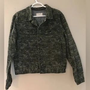 RAG & BONE Jean Camo Camouflage Jacket Size Medium 100% Cotton Made In USA